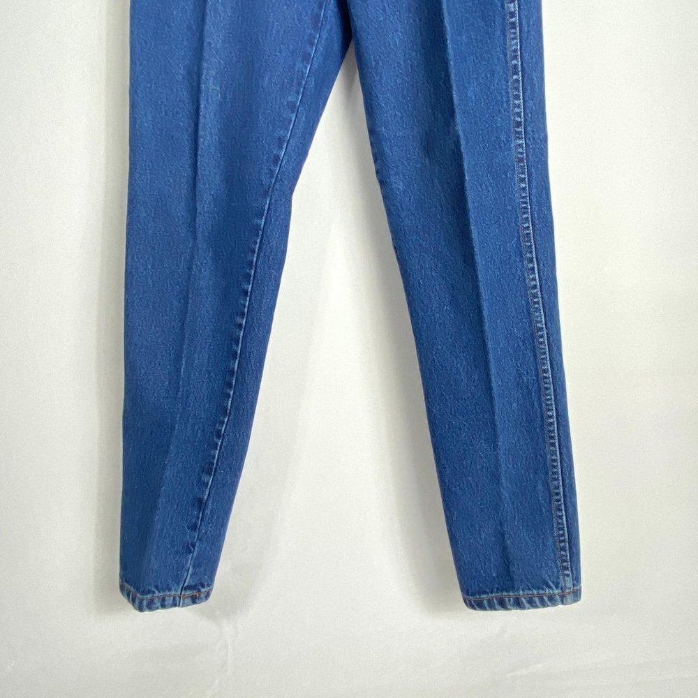 Vintage Jordache Basics Jeans 100% Cotton Blue Denim High Waist Mom Women Sz 7/8 - Picture 3 of 13